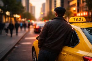 chauffeur-taxi-rue-urbaine-batiments-flous