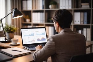 bureau-moderne-ordinateur-graphique-documents